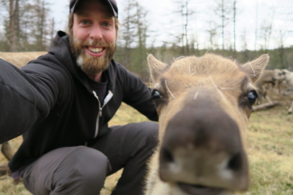 Selfie avec un renne