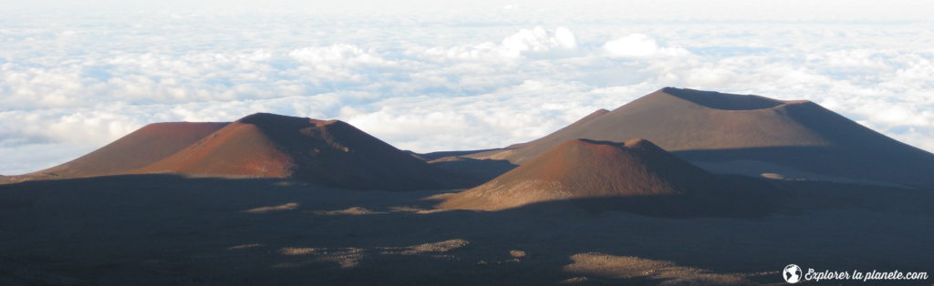 Vue du sommet du volcan Mauna kea sur Big Island à Hawaii