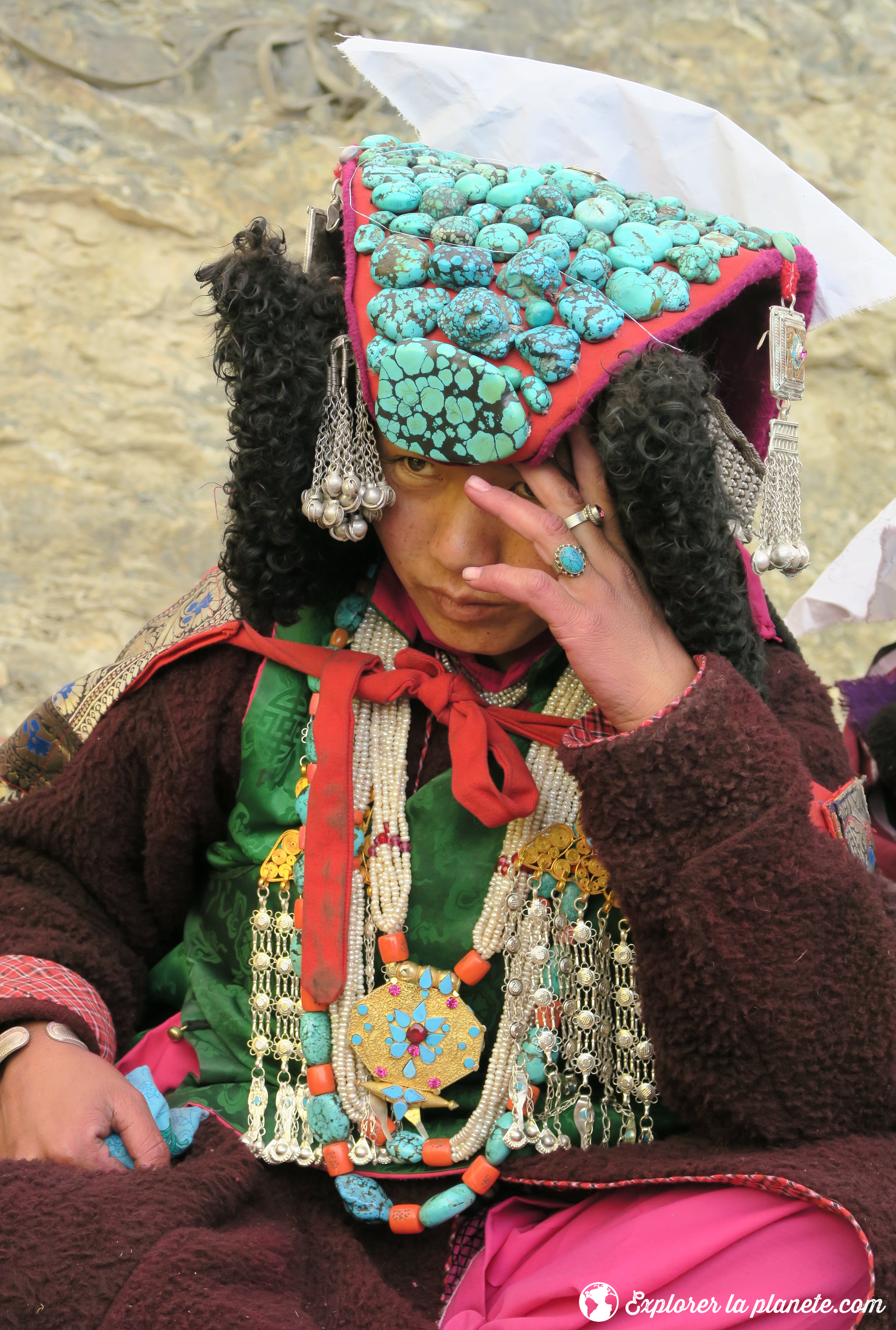 trek-Zanskar Ladakh-la mariée au Zanskar avec son peyrac
