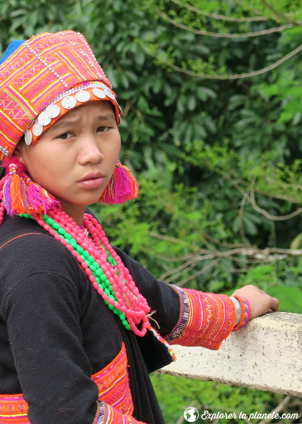Jeune fille akha pala à Pak nam noi au nord du laos