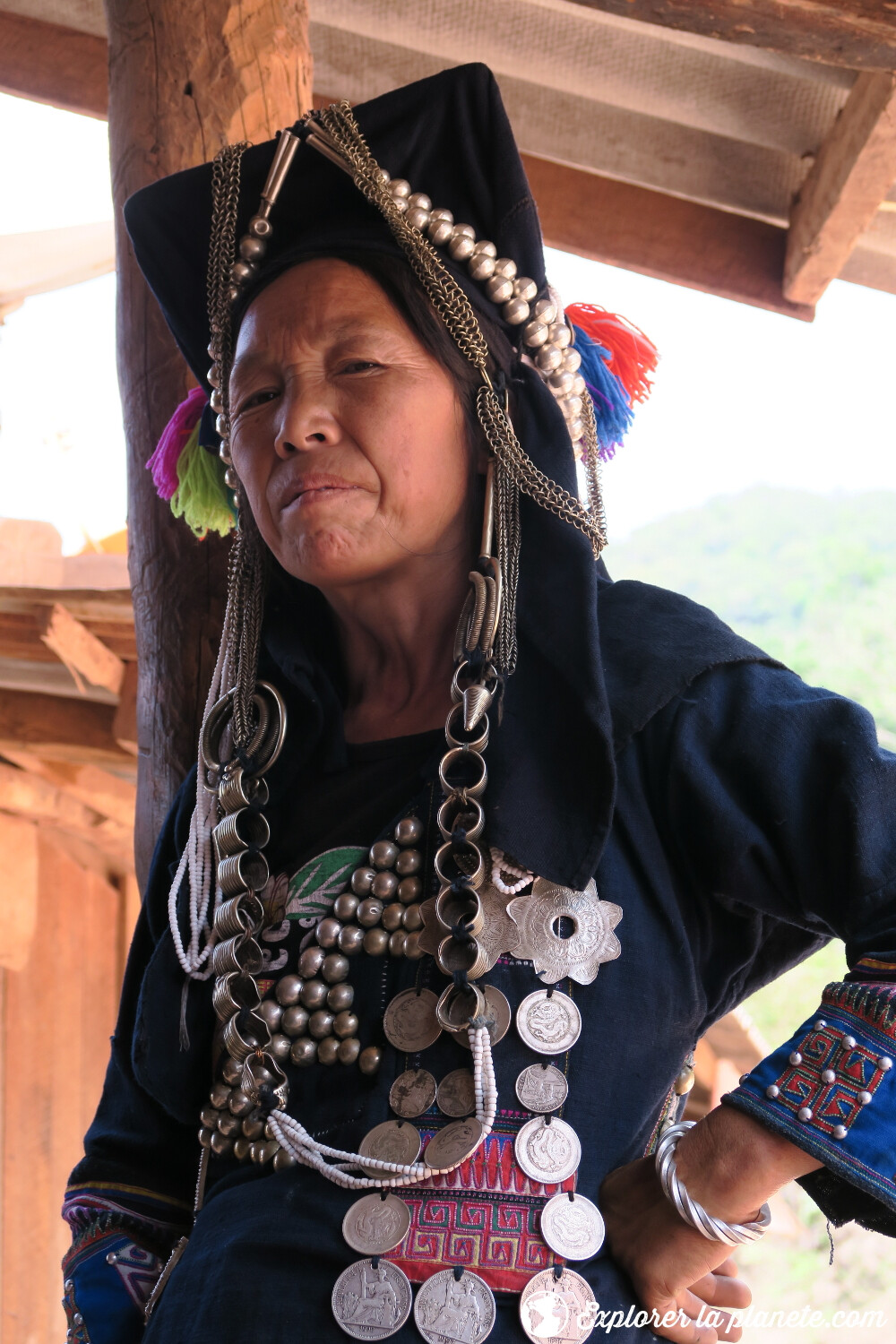 Femme Akha dans la région de Ou Tai au Nord du Laos