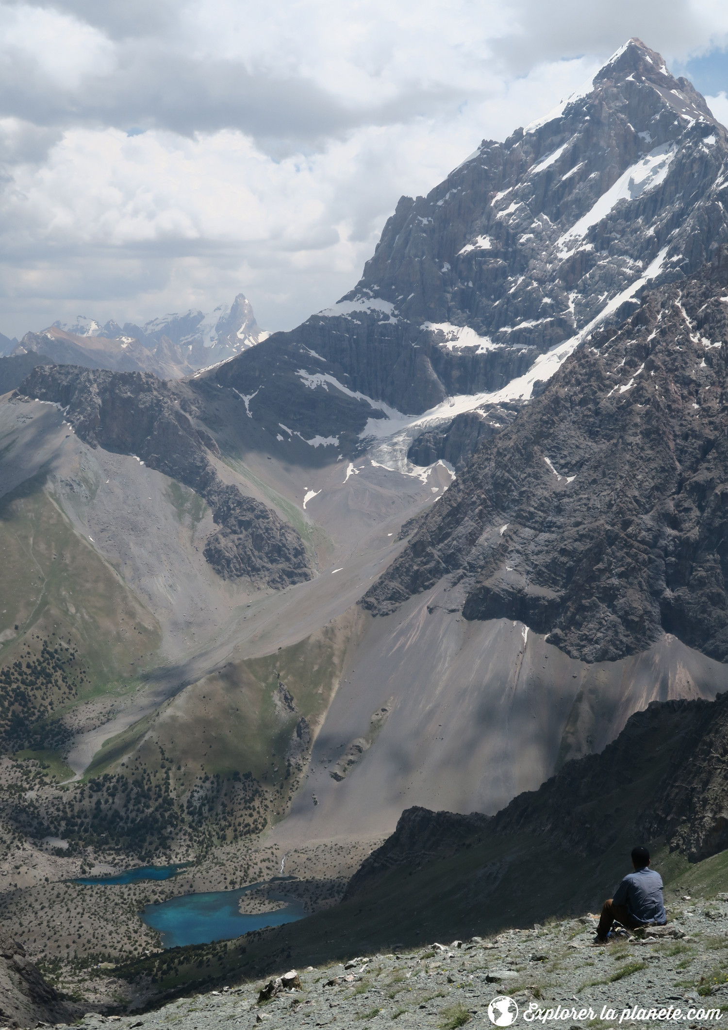 La passs du lac Alaudin dans les montagnes Fans.