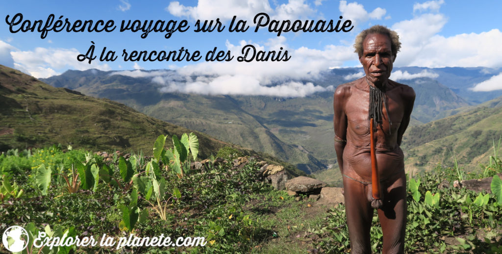 Publicité pour une conférence voyage sur la Papouasie