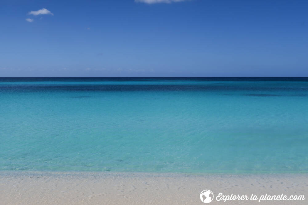 La plage de Bahia las Aguilas avec toutes ses teintes de turquoise en République dominicaine