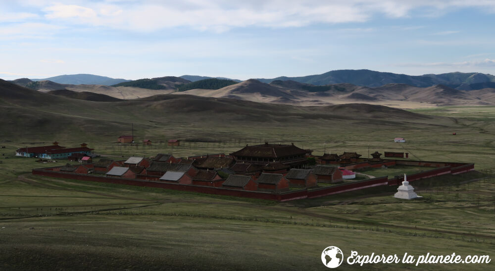 La vue du monastère de Amarbayasgalant khiid en Mongolie.