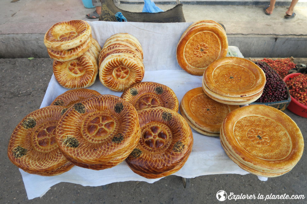 Le pain en Ouzbékistan est une véritable oeuvre d'art tellement il y a de détail.